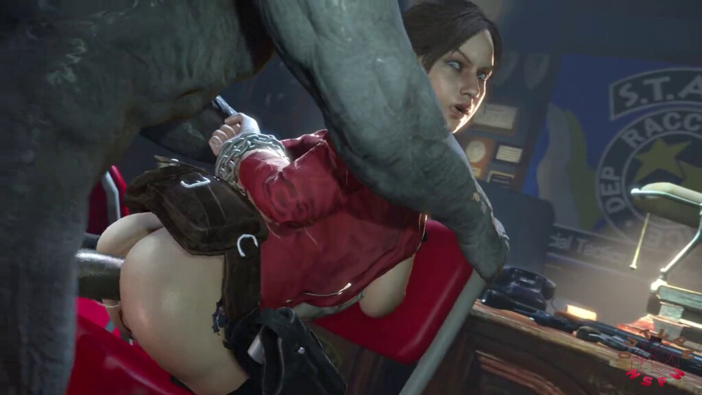 Claire Redfield getting Mr. X treatment
