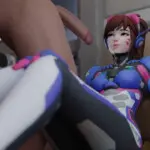 D.va deepthroat and throatpie