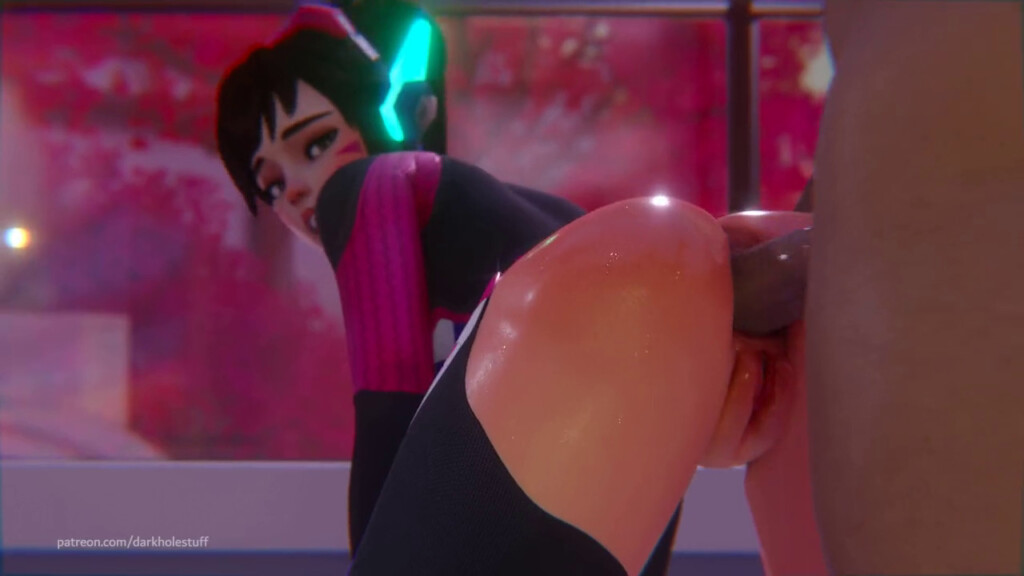 D.va taking a big cock in her ass