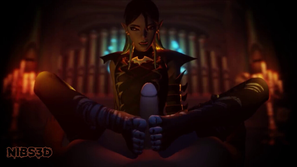 Shimmerdusk giving a footjob pov
