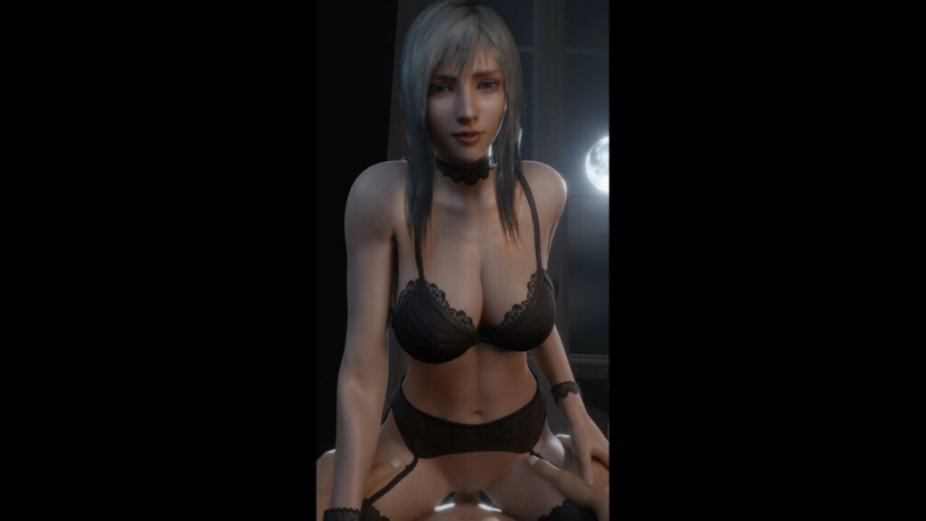 Aranea Highwind in lingerie cowgirl ride pov