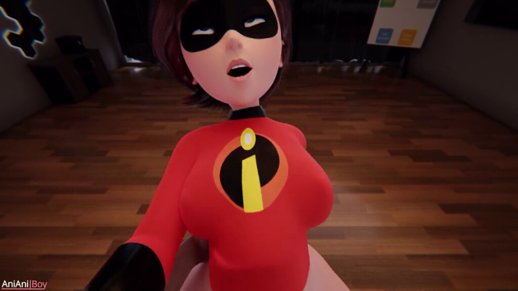 Elastigirl stretching her inside with a big cock