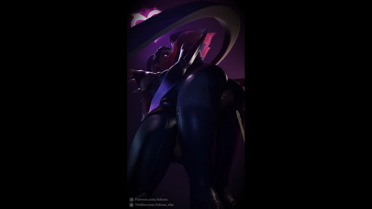 Evelynn giving a thighjob to Futa Vayne - League Of Legends - SFM Compile