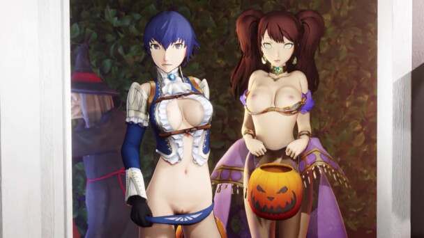 Rise and Naoto Halloween Trick-or-treating Part 2