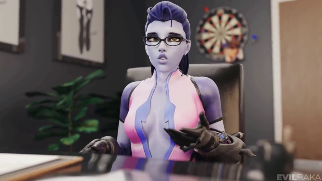 Widowmaker getting cumshot on her back