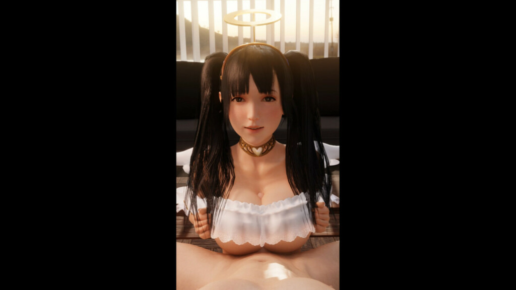 Cute angel paizuri pov