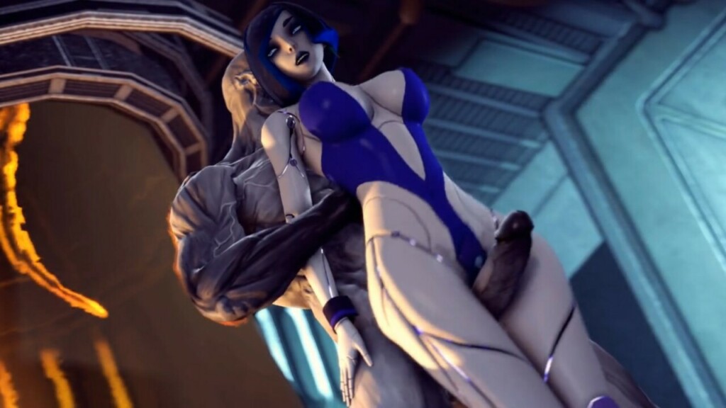 Demi giving thighjob to a monster