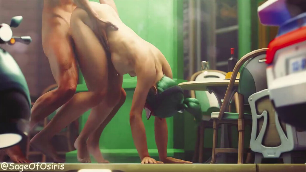Kiriko bent over