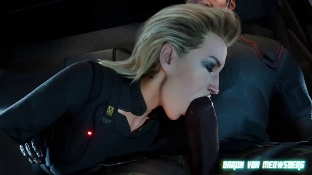 Meredith giving a blowjob