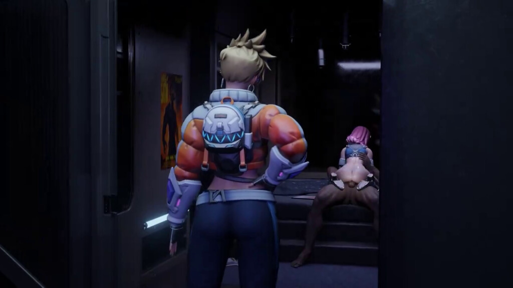 Tracer walking into D.va room