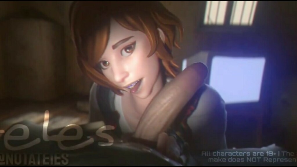 April O'Neil giving a blowjob