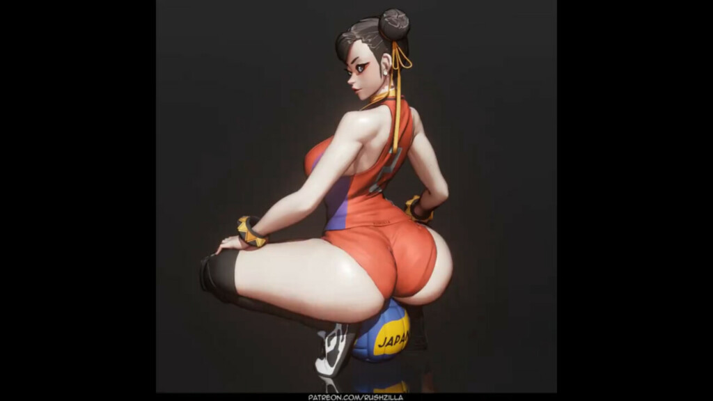 Chun-li bouncing on ball