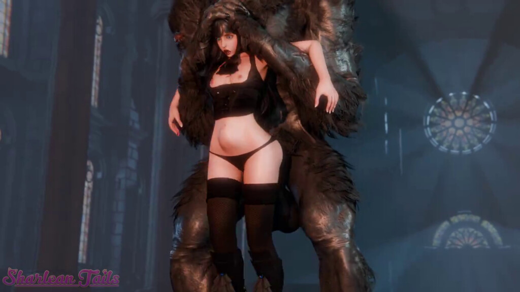 Gaia getting fucked by a werewolf