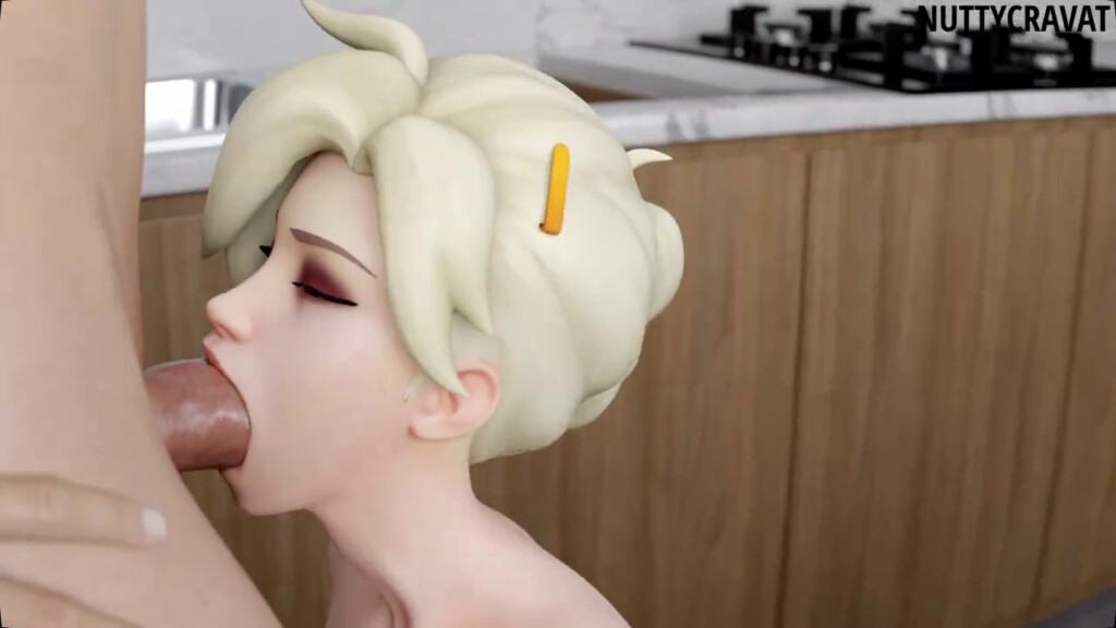Mercy deepthroated after D.va