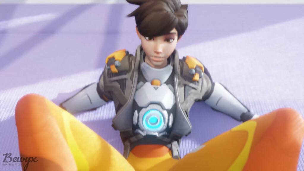 Tracer giving a footjob pov