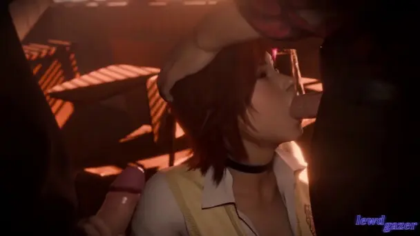 Asuka Kazama having a threesome in the class