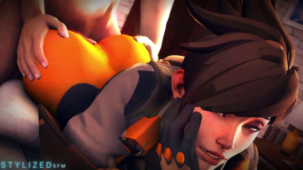 Buttjob on Tracer's tight ass