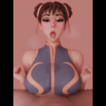 Chun-li's clothed titty fuck pov