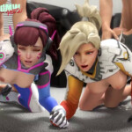 D.va and Mercy double casting couch
