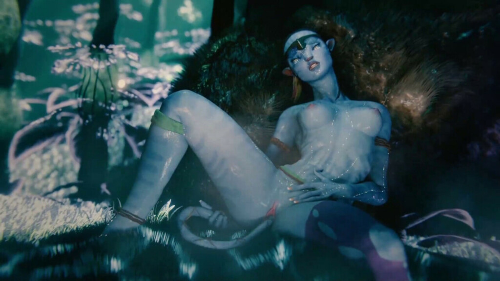 Neytiri masturbating with her tail