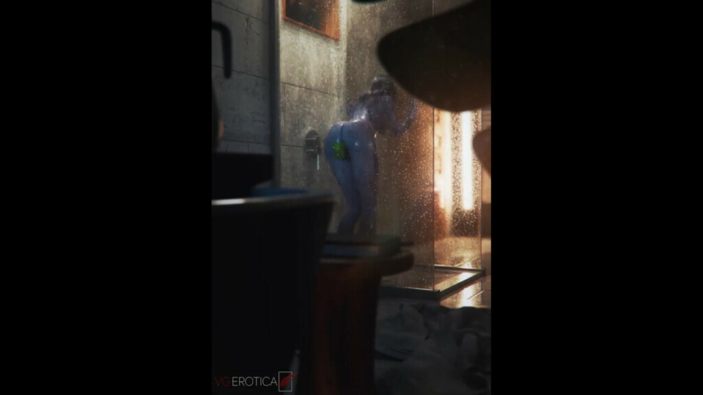 Widowmaker pleasuring herself in the shower