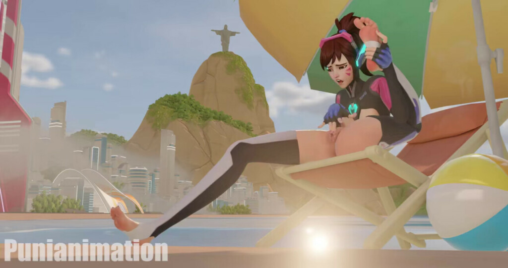 D.va masturbating at the beach