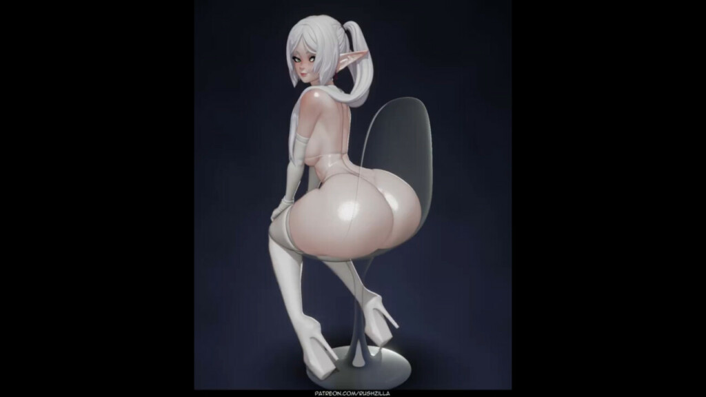 Frieren on a transparent chair