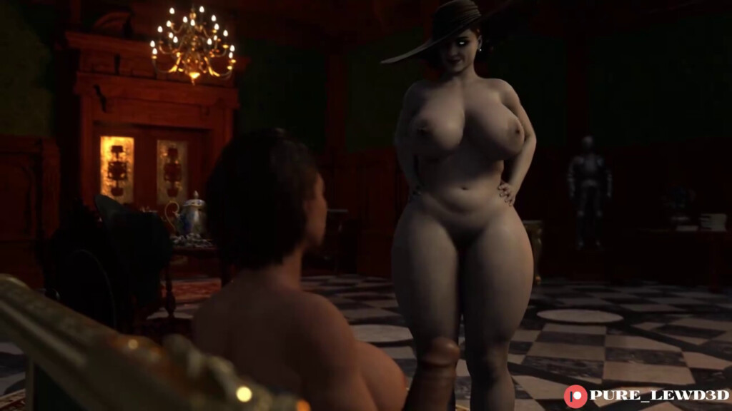 Lady Dimitrescu fucked by Futa Jill
