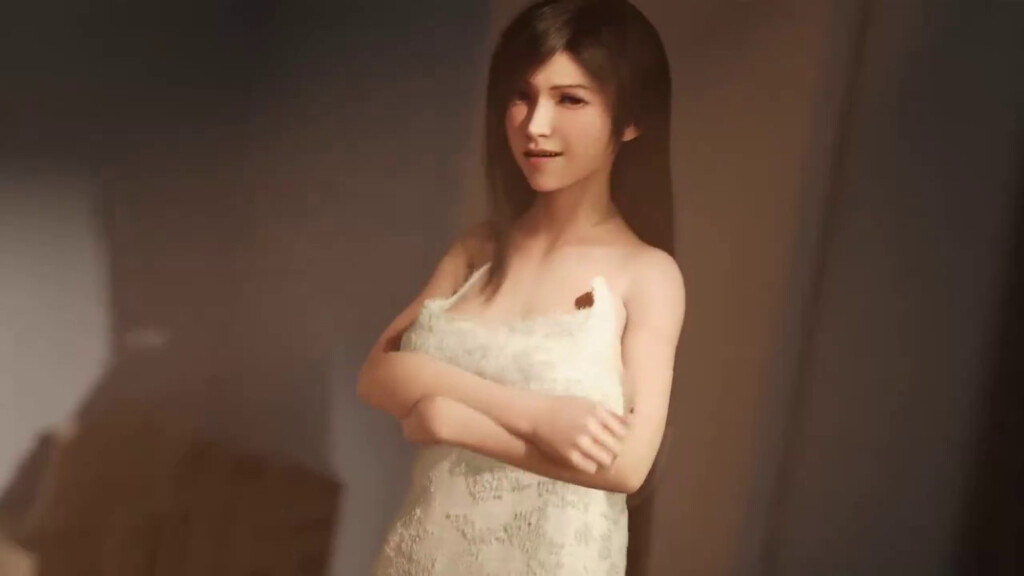 Tifa Lockhart fresh out of the shower