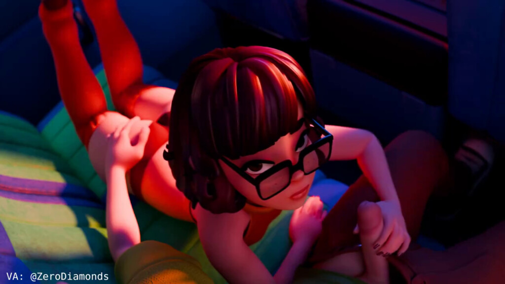 Velma giving a blowjob in the car