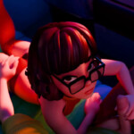 Velma giving a blowjob in the car