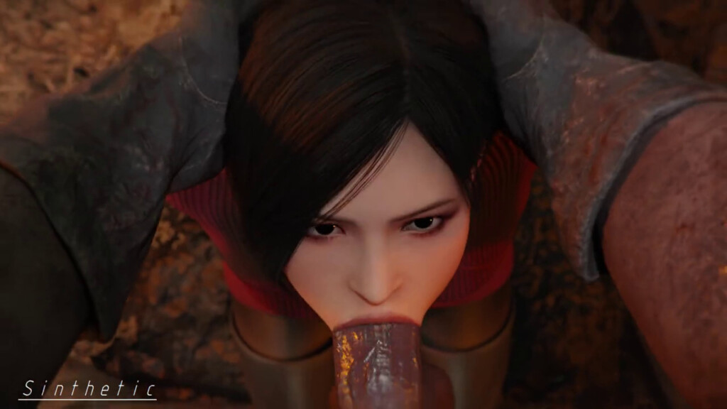 Brute cumming in Ada Wong's mouth