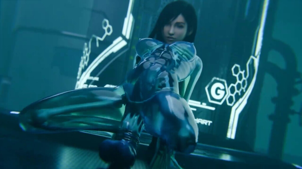 See-Through Tifa Lockhart riding a dildo