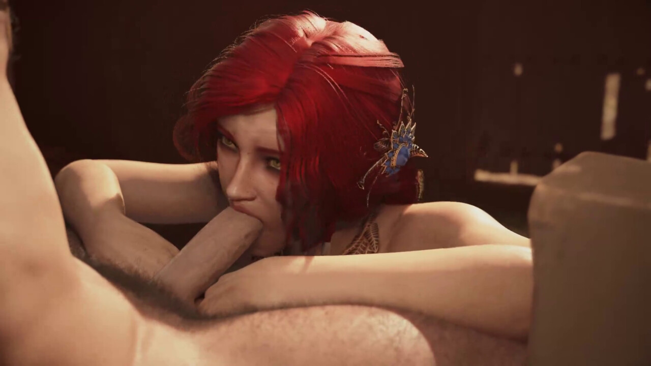 Triss giving a blowjob then riding