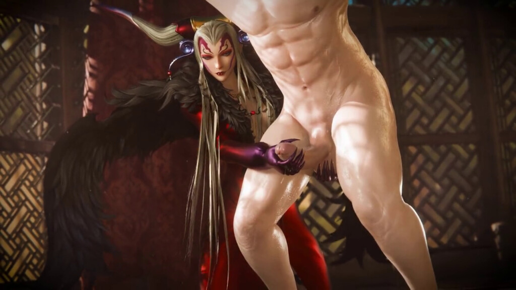 Ultimecia giving a handjob