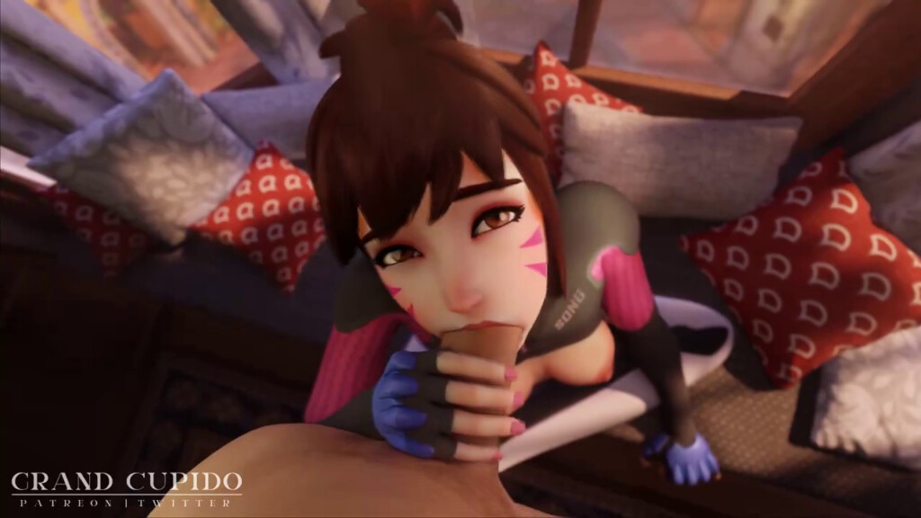 D.va sensual blowjob pov