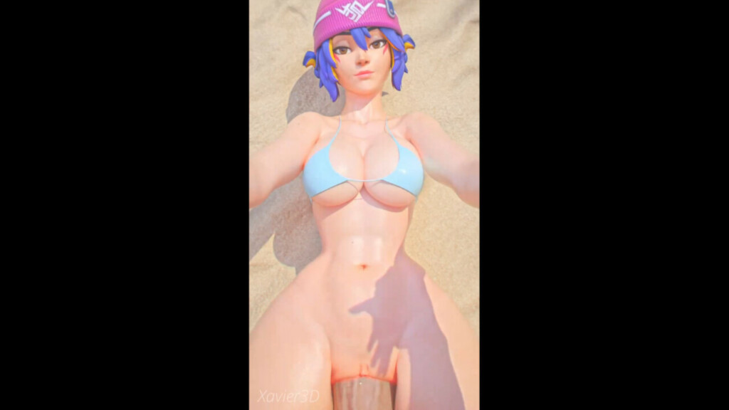 Fucking Le Sserafim Kiriko on the beach