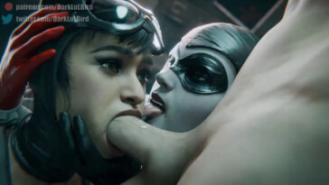 Harley threesome with a kitty