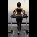 Jill Valentine on the treadmill