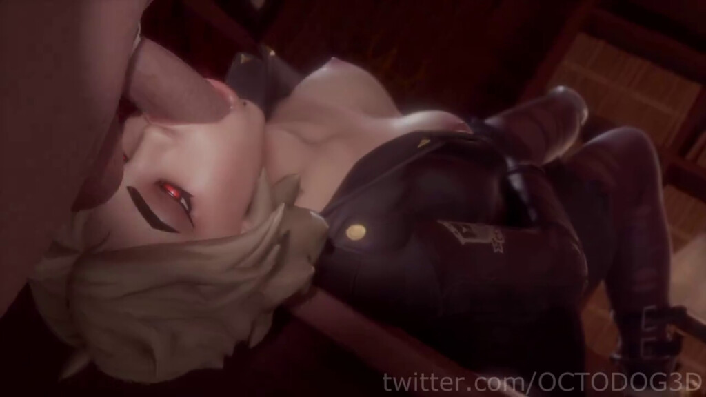 Joni face fucked lying down