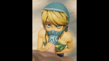 Link giving a blowjob