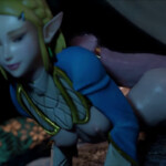 Princess Zelda getting fucked by a horse