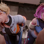 Taking turns in face fucking D.va and Tracer