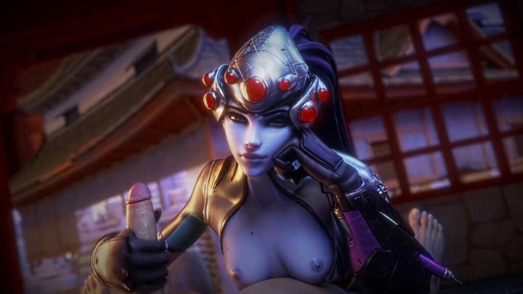 Widowmaker giving a handjob pov