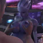 Shepard fucking Liara's tits