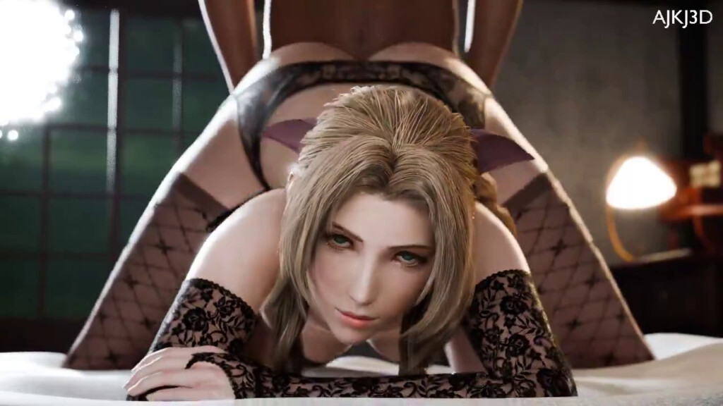 Aerith looking at the camera