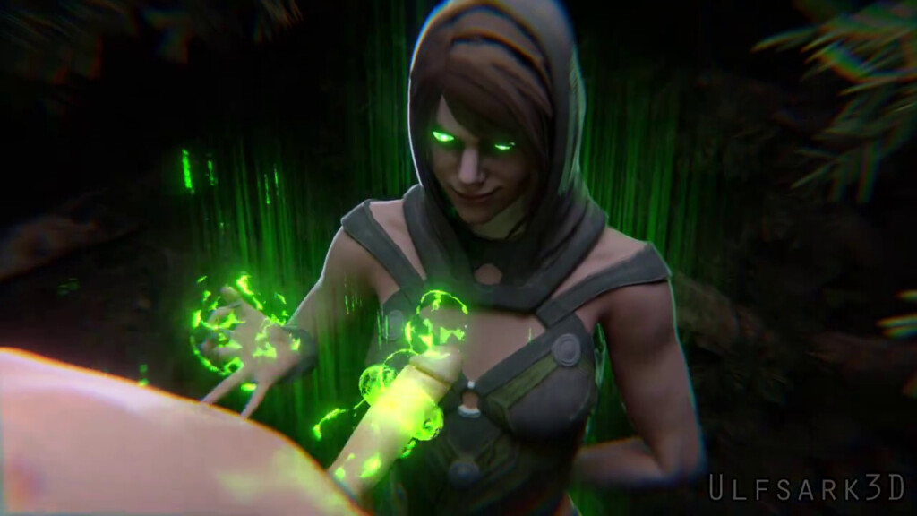 Enchantress giving a handjob