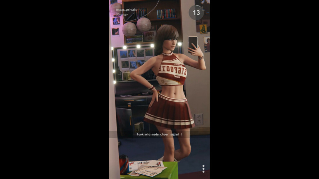 Max made it into the cheer squad