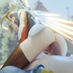 Mercy cowgirl riding slowly