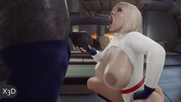 Power Girl sucking off Darkseid